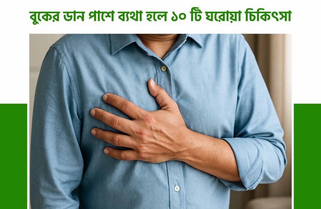 বুকের ডান পাশে ব্যথা হলে ১০ টি ঘরোয়া চিকিৎসা