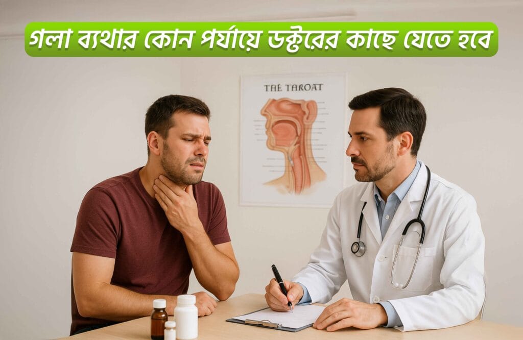 গলা ব্যথা হলে করণীয় কি