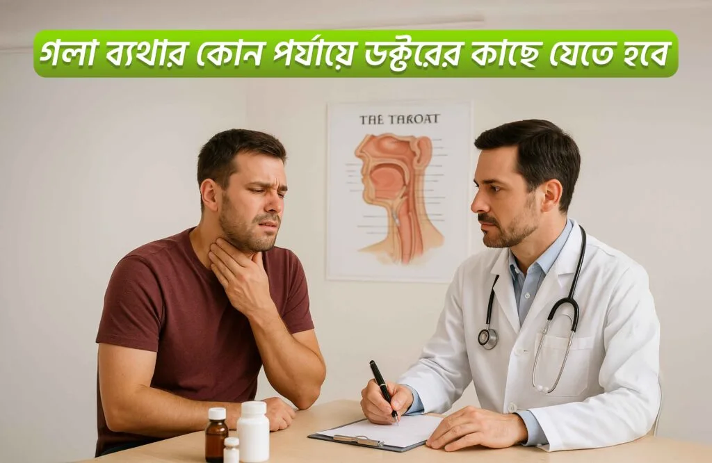 গলা ব্যথা হলে করণীয় কি