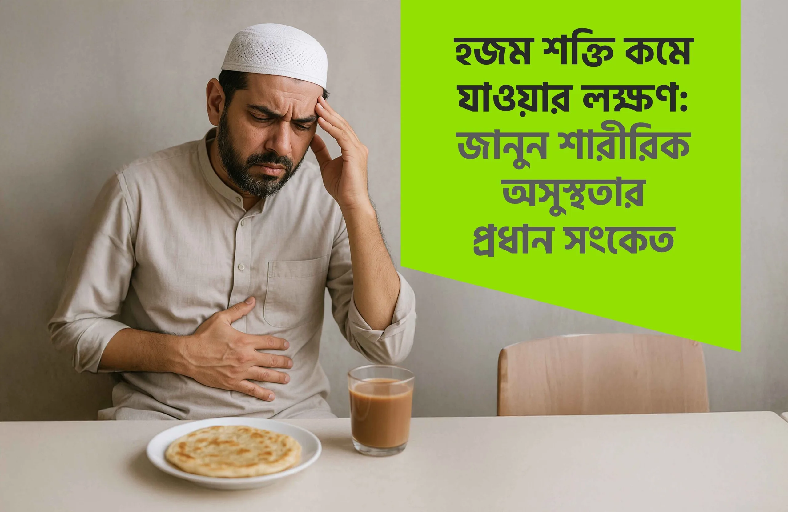 হজম শক্তি কমে যাওয়ার লক্ষণ